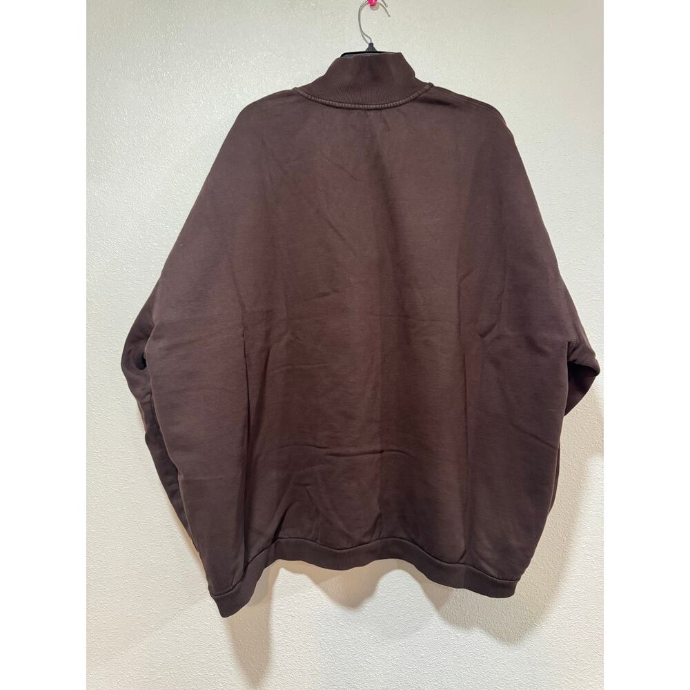 SKIMS Boyfriend Slouchy Quarter Zip Oversized Sweater Large Color Espresso - Picture 6 of 9